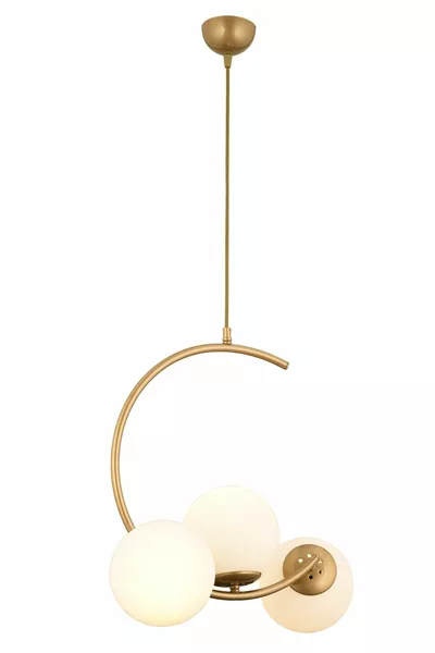 ثريا عصرية ثلاثية بلون أبيض وزجاج محبب، للحمام والمطبخ وغرفة النوم وصالون