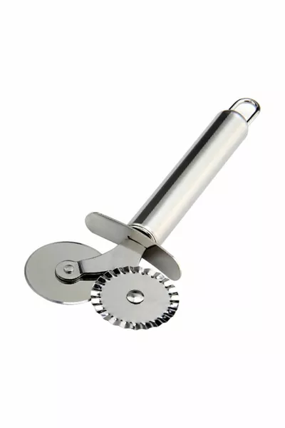 Steel Double-Headed Pizza Dough Cutter Knife Dough Roller Dough Shaping Machine