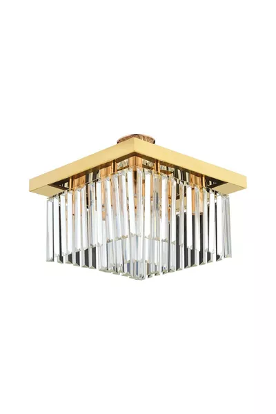 Yasemin Gold Chandelier with Crystal Stones