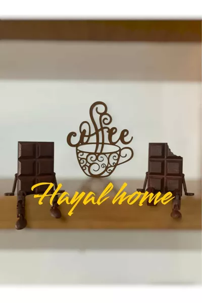 Chocolate Cute Coffee Corner Figurine 2 Pieces