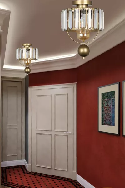 Galon Single Lux Crystal Antique Ceiling Mounted Chandelier