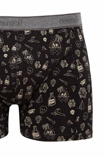 بوكسر أسود مطبوع 