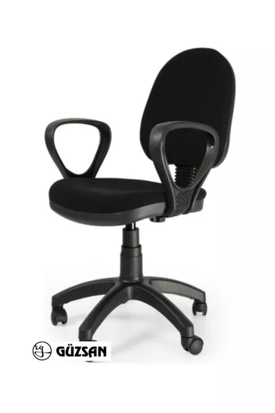 Sedia da ufficio girevole con ruote nere