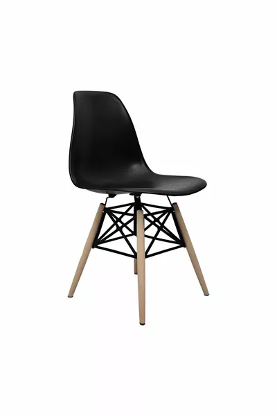 Black Eames Plastic Wire Chair - Cafe Balcony Kitchen Chair