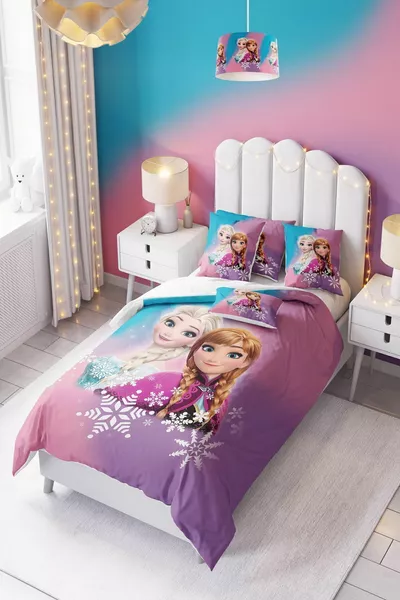 Three-Colored Rainbow Elsa and Anna Baby and Kids Bedroom Bedding Set