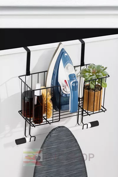 Hanging Iron Organizer Ironing Board Holder Iron Basket Laundry Room Organizer Bathroom Organizer