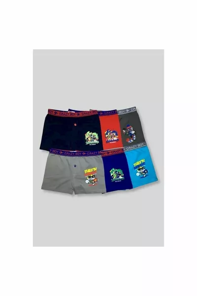 3er-Pack Jungenboxer mit Lycra und Aufdruck, gemischt, 8-9 Jahre, 