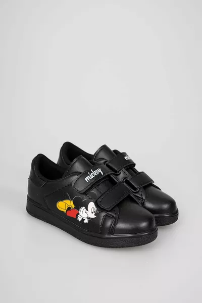 Printed Black Kids Shoes