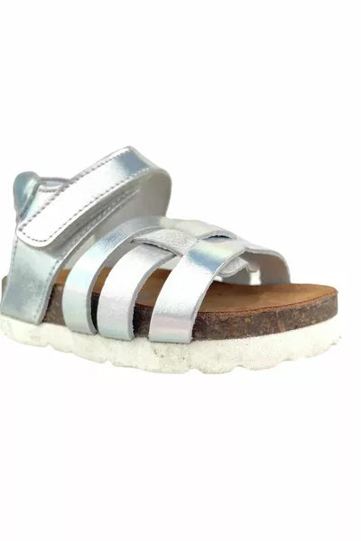 Sunshine Kids Leather Sandals Silver