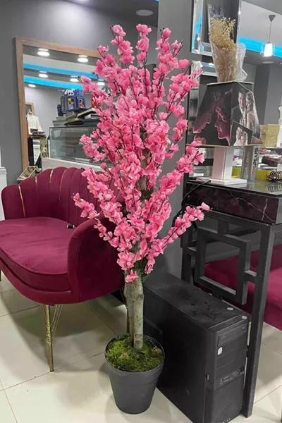 شجرة فرع الربيع الوردي الاصطناعية من سيهانجيجيكليك ارتفاع سم