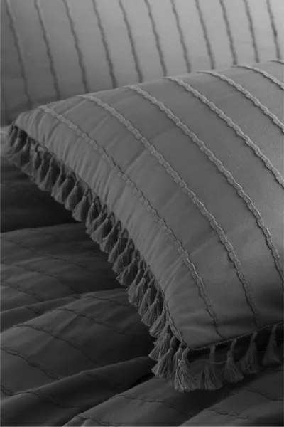 % Katoen Dubbel Dekbedovertrek Set met Kwastjes