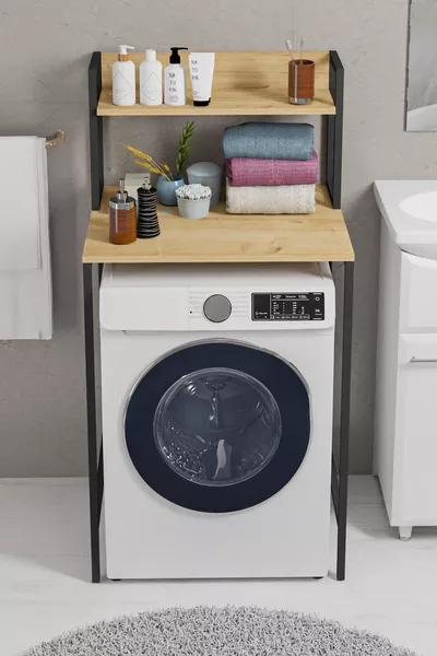 Wasmachine Bovenop Organizer Badkamerrek Badkamer Organizer Rek met Opbergruimte voor Wasmachine