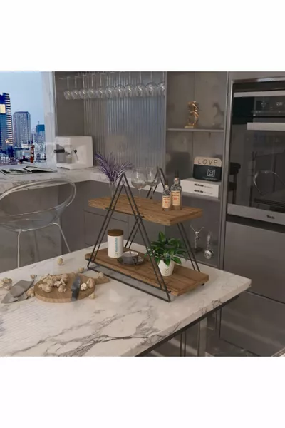 Dreieckiger Tisch-Servierregal Dekorativer Küchen- und Badorganizer