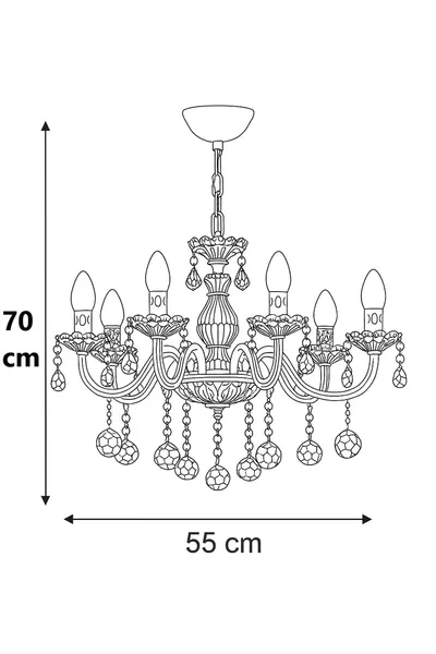 ألميرا ثنائي الستة "كريم" ثريا بزجاج وأذرع