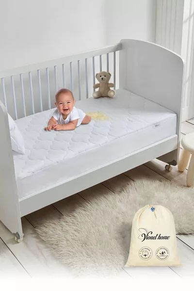 % Памук | Пачуърк водоустойчив протектор за бебешко легло | За деца, протектор за креватче и кошара