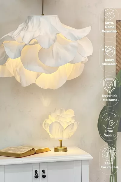 Modern Eva Anemon White Designer Pendant Chandelier