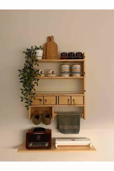 Декоративна дървена закачалка