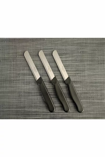 Micro Vegetable Chopping Knife Set of 3 Black