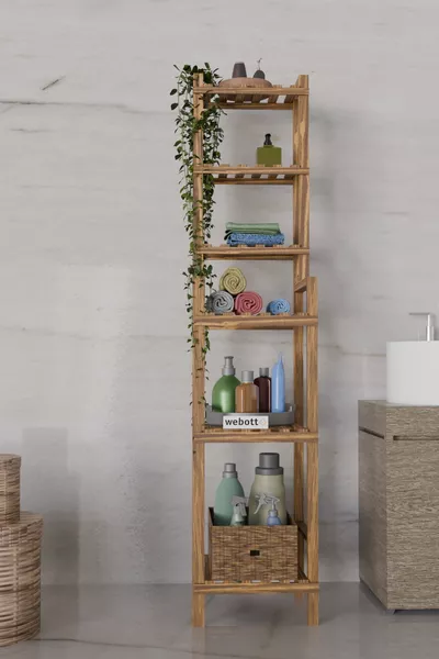 Органайзер за баня с 6 рафта, многофункционален шкаф за баня, рафт за баня и кухня ykm