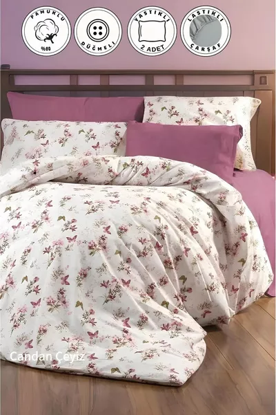 Tweepersoons Dekbedovertrekset met Elastisch Hoeslaken