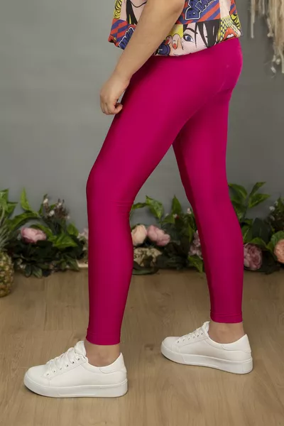 Mädchen-Disco-Leggings in Fuchsia