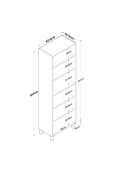 Rani Multi-Purpose Cabinet 4-Door 6-Shelf Bathroom Pantry Kitchen Cabinet White