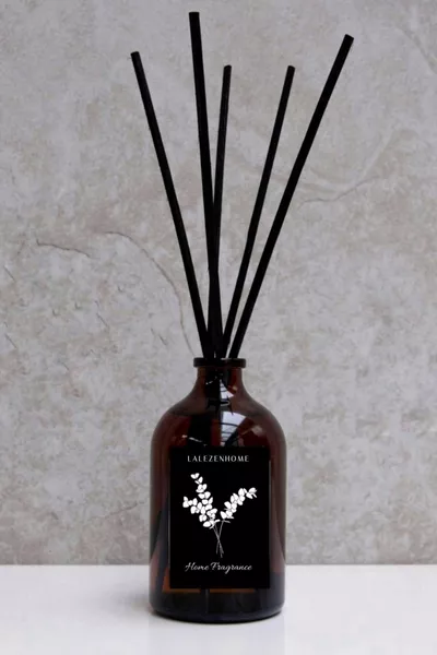 Vanilla Scent with Bamboo Stick in Amber Glass Bottle  Ml