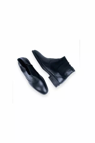 7/9 سم ارتفاع زيادة اليدوية جلد طبيعي تشيلسي نموذج أسود مخفي أحذية رجالية أحذية قصيرة