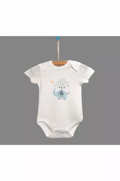 ٪ قطن عضوي 3 قطع مطبوعة بأكمام قصيرة بدلة طفل