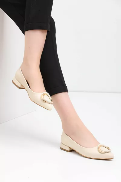 Beige Women's Ballet Flats 