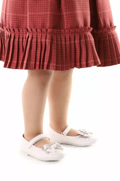 Velcro sable paillettes noeud Ballerines filles Aegean  Cuir verni