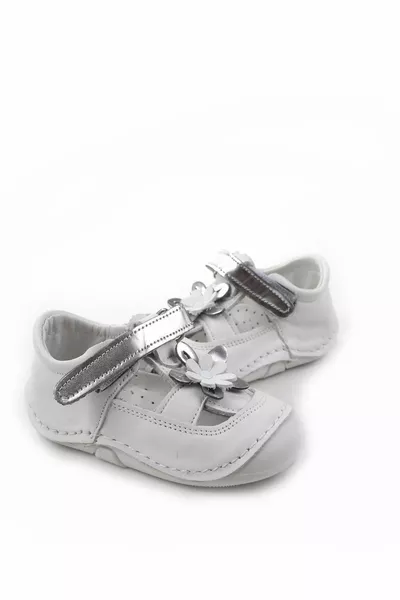  Confortevole suola ortopedica in pelle primo passo scarpe da bambina