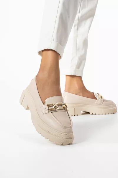 Damen-Loafer mit Schnallendetail Casual Fit