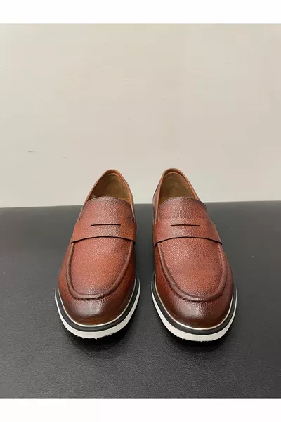 Klassische Schuhe aus echtem Leder ohne Schnürsenkel für Herren