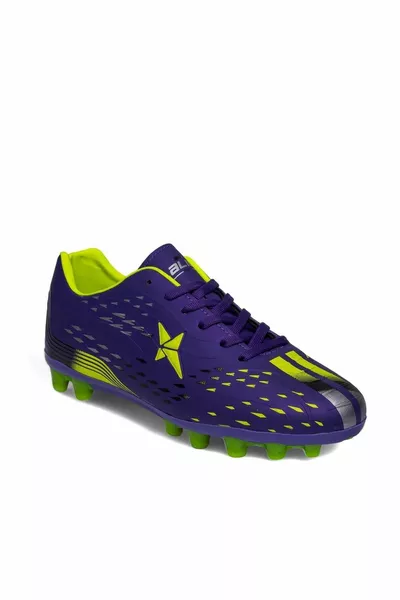 Crampon Turf Field Astroturf Football Shoes Purple Yellow