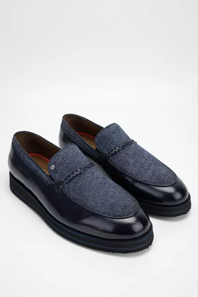 Herren Loafer Schuhe aus echtem Leder/Textil   Erk Ayk /