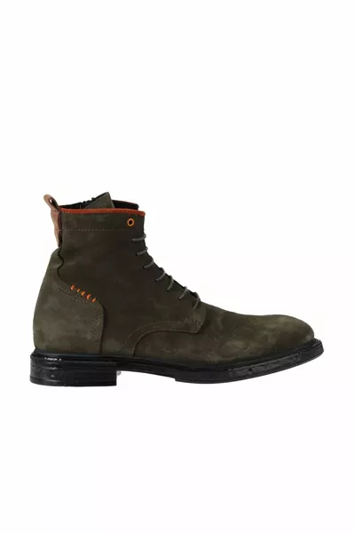 كاكي بلاط جزمة للرجال من جلد الغزال 