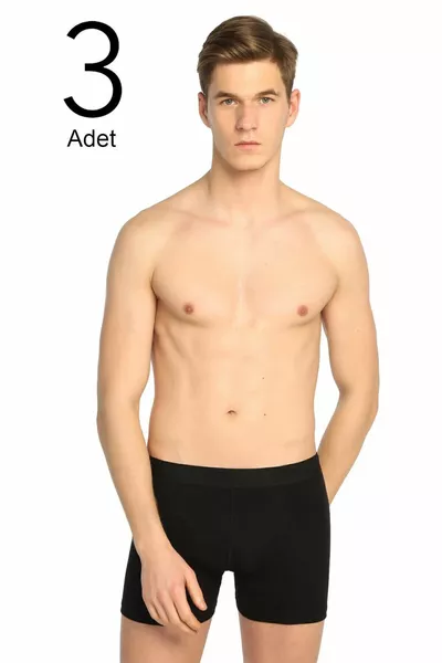 Lot de 3 boxers en lycra noir pour homme 