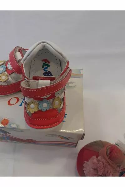 Pomegranate Flower Orthopedic First Step Shoes