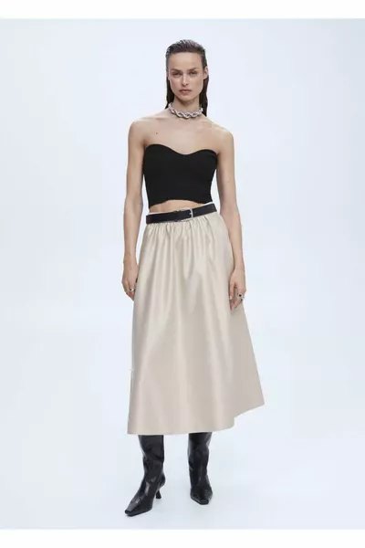 Satin Midi Skirt