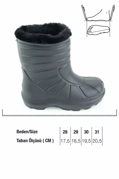 الأولاد الشتاء إيفا دافئة اصطف مريحة وحيد أحذية المطر الأحذية داخل