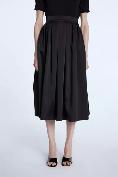 Mert Aslan Midi Length Taffeta Skirt