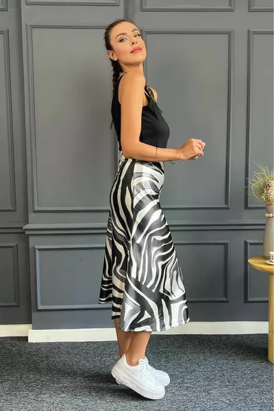 Gonna Donna Wave in Raso Nero