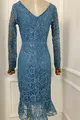  Skirt Flounced Lace Dress Baby Blue