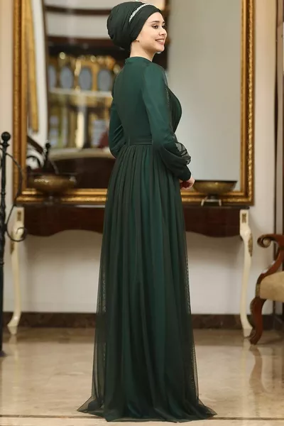 Leggendario abito da sera Hijab Smeraldo