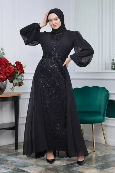 Вечерна рокля с пайети -wish