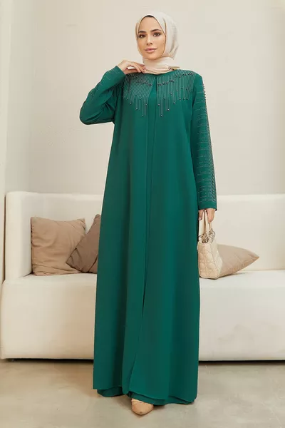 Вечерние платья больших размеров Serra - Изумруд