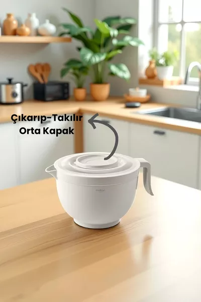 Bol de mélange & Bol de mixeur Bol de mixeur avec couvercle Bol à fouetter 3 litres Crème