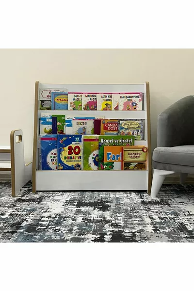 Melis 3-Shelf Bookcase - Baby Children’s Playroom Melis 3-Shelf Montessori Bookcase