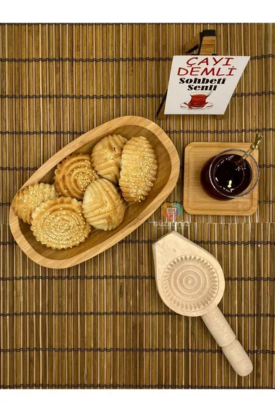 Houten Kömbe Kerebiç Koekjes- en Taartvorm 1 Stuk Nr. 4 Vorm